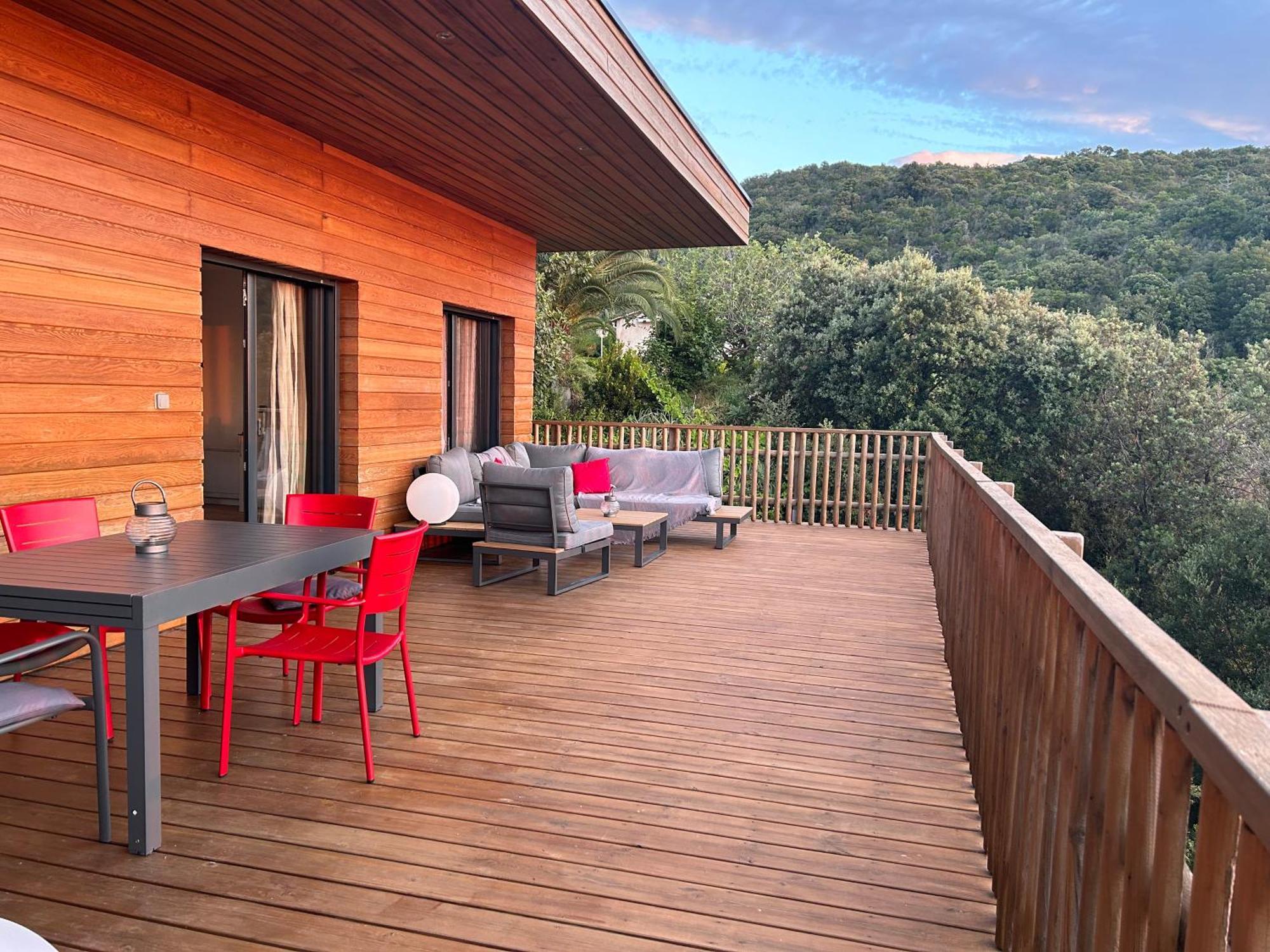 Villa L'Alpana En Bois Vue Mer A 180 Degres Сарі-Соленцара Екстер'єр фото