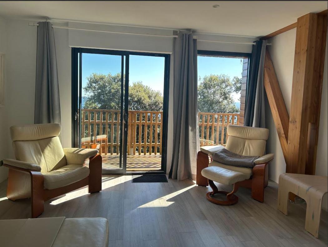 Villa L'Alpana En Bois Vue Mer A 180 Degres Сарі-Соленцара Екстер'єр фото